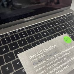 MacBook Pro 2017, 13 inch, i5 core, with 30 day warranty  