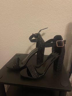 Women’s Black Sparkly Heels Size 38