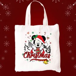 Christmas Disney / Mickey/ Minnie/ Donald / Daisy/ Goofy/ Pluto/ Tote Bag 