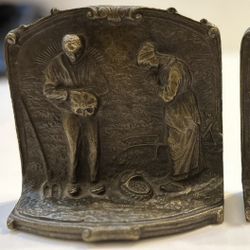 Pair of Vintage 'The Angelus' Bookends  