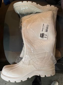 NIB Heartland Marine TUFF Steel Toe Waterproof Work Boots (Size 11) – White