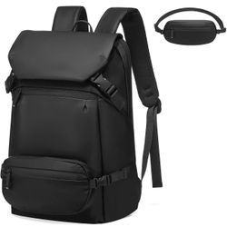 New 2 in 1 Travel Backpack, Lightweight Fit in 15" Laptop with Removable Belt Bag, Waterproof