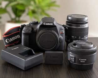 Canon Rebel T6 Bundle + 50mm Lens + Battery & Charger ( OBO )