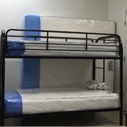 Bunk Bed With 2 Twin Orthopedic Mattress! 