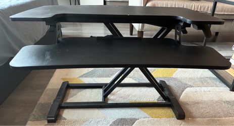 Black Standing Desk Converter Riser