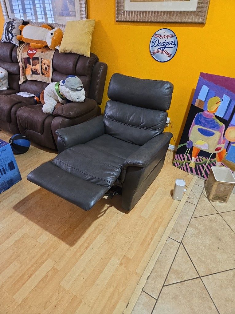 Power Recliner Grey 