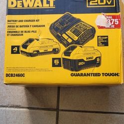 Dewalt Batteries And Charger.  Open Box. Never Used.