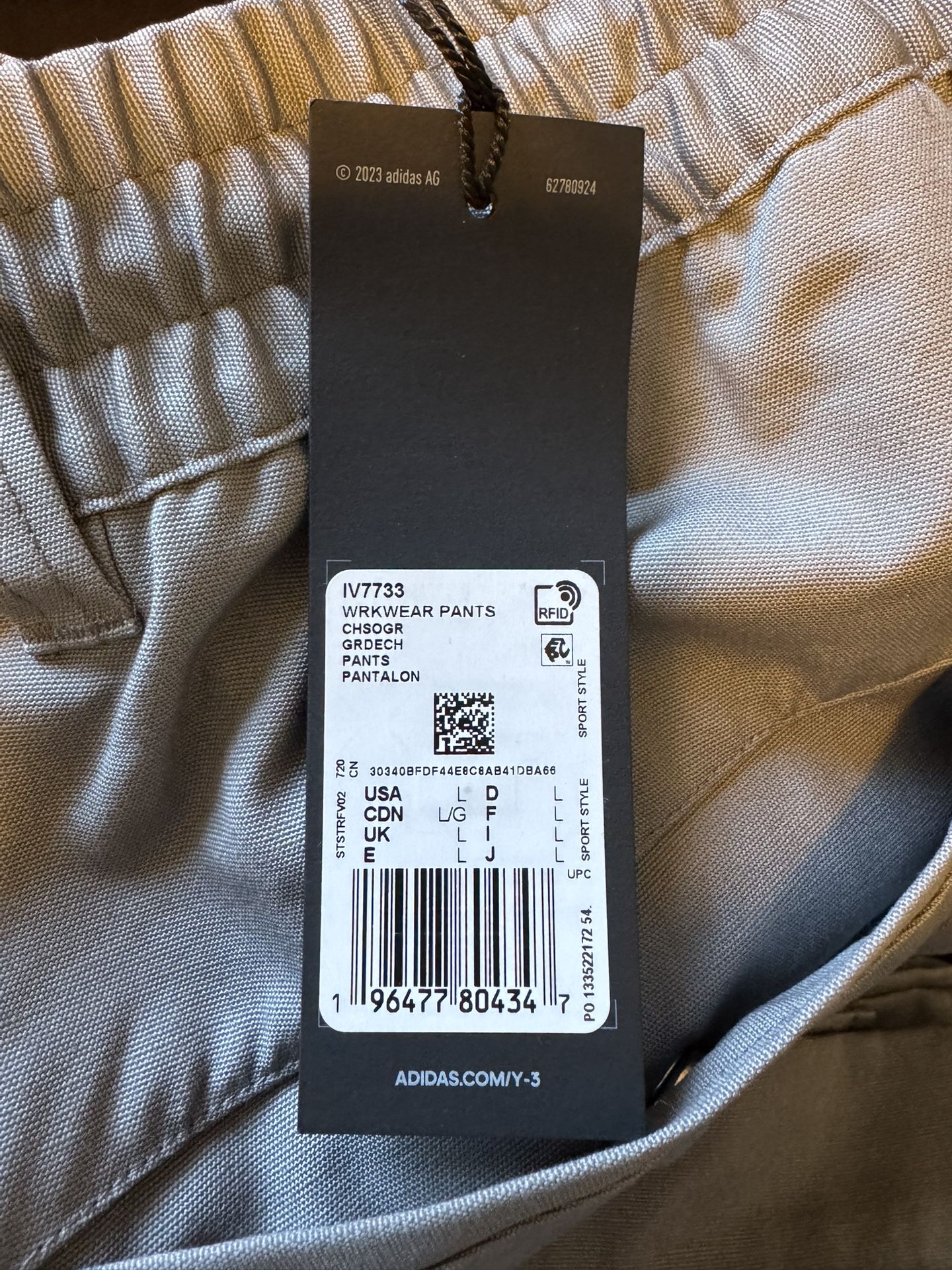 Y-3 Pants, Yeezy “workwear” Adidas NEW with tags Gray color