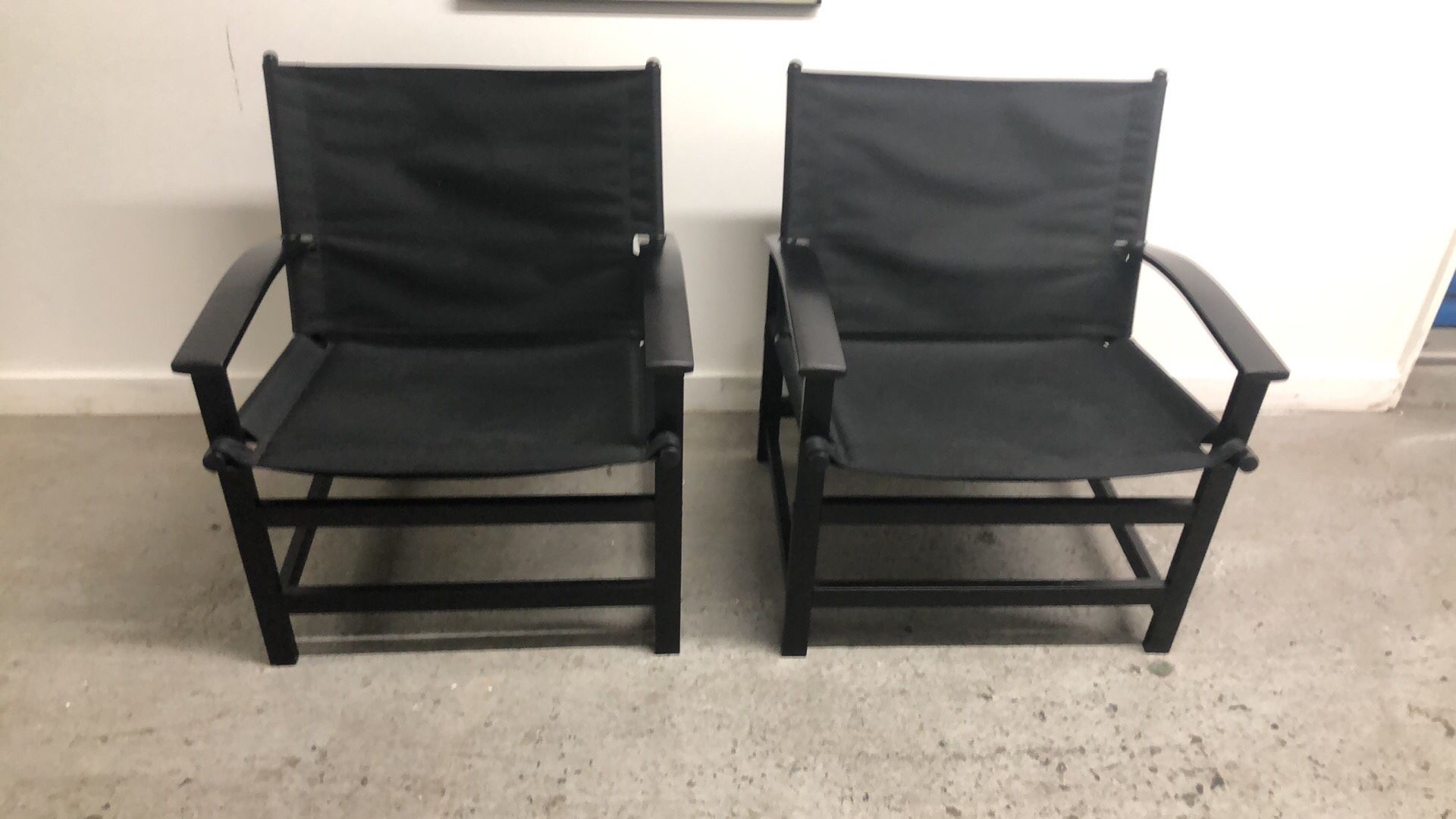 26”wx21”d 2 Metal Chairs good condition very strong