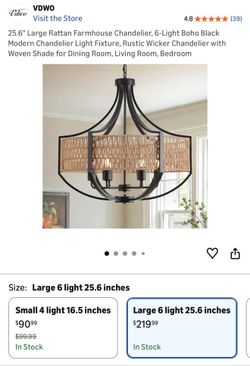 Boho Rattan Chandelier