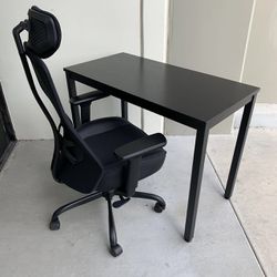 New In Box 40x20x30 Inch Tall Desk Table With Premium Gaming Style Mesh Computer Chair Office Furniture Combo Set 