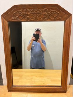 Ornate Wood Framed Mirror