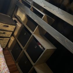 Queen Loft Bed And Side Steps/ Cubbies
