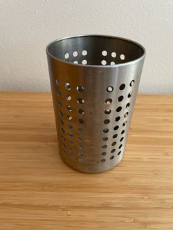 IKEA ORDNING 7 1/2” Tall Stainless Steel Utensil Holder