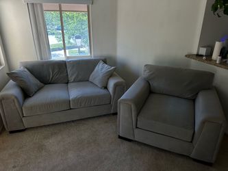 Gray Loveseat and Accent Sofa Set