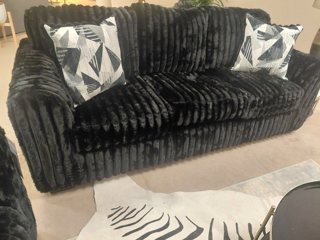 NEW- Lush Black Sofa on SALE!!!
