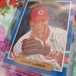 Barry Larkin Variation '91 Donruss No Dot Behind Inc Baseball Cards 