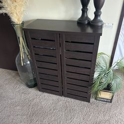 Espresso Brown Cabinet With Shelves