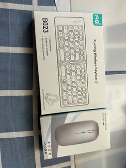 New Folding Bluetooth Keyboard & Wireless Mouse Combo with Stand
