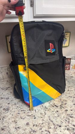 Vintage PlayStation Backpack PS1 Retro Gaming 18" Black Colorful 2016 Makerwear