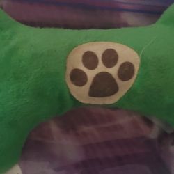 GREEN PLUSHIE DOG BONE 