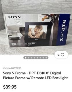 Sony S-Frame - DPF-D810 8" Digital