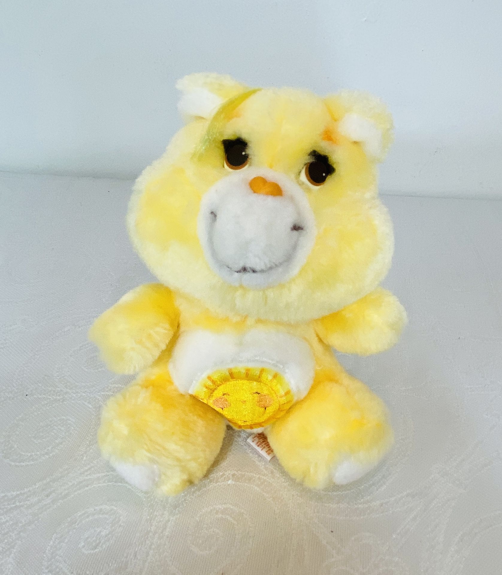 Original VNTG 1983 CARE BEAR FUNSHINE BEAR 6" Plush Kenner Am Greetings Exc Cond