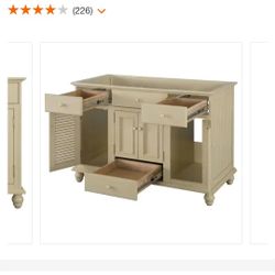 Home Decorators Collection Cottage 48 in. W Bath Vanity Cabinet Only in Antique White