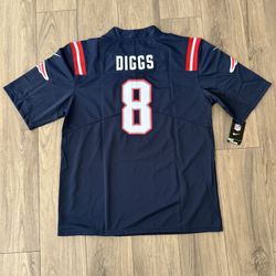 Men’s New England Patriots Stefon Diggs Navy Stitched Jersey, S To 3Xl 