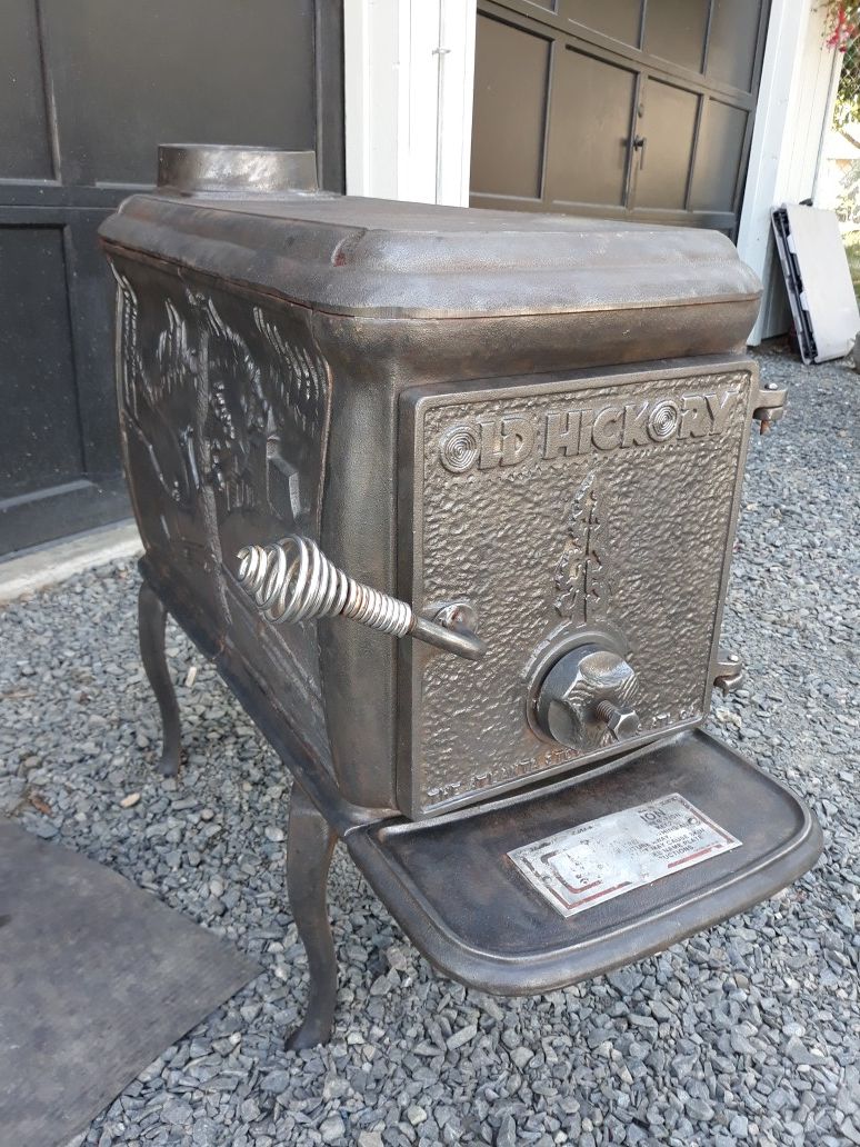 Old hickory wood stove by Atlanta stoveworks