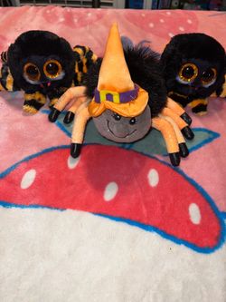 Halloween Spider Plush Stuffed Toys Set of 3