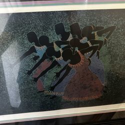 90’s ARTIST FRAMED WORK WITH SIGNATURE AND NUMBER