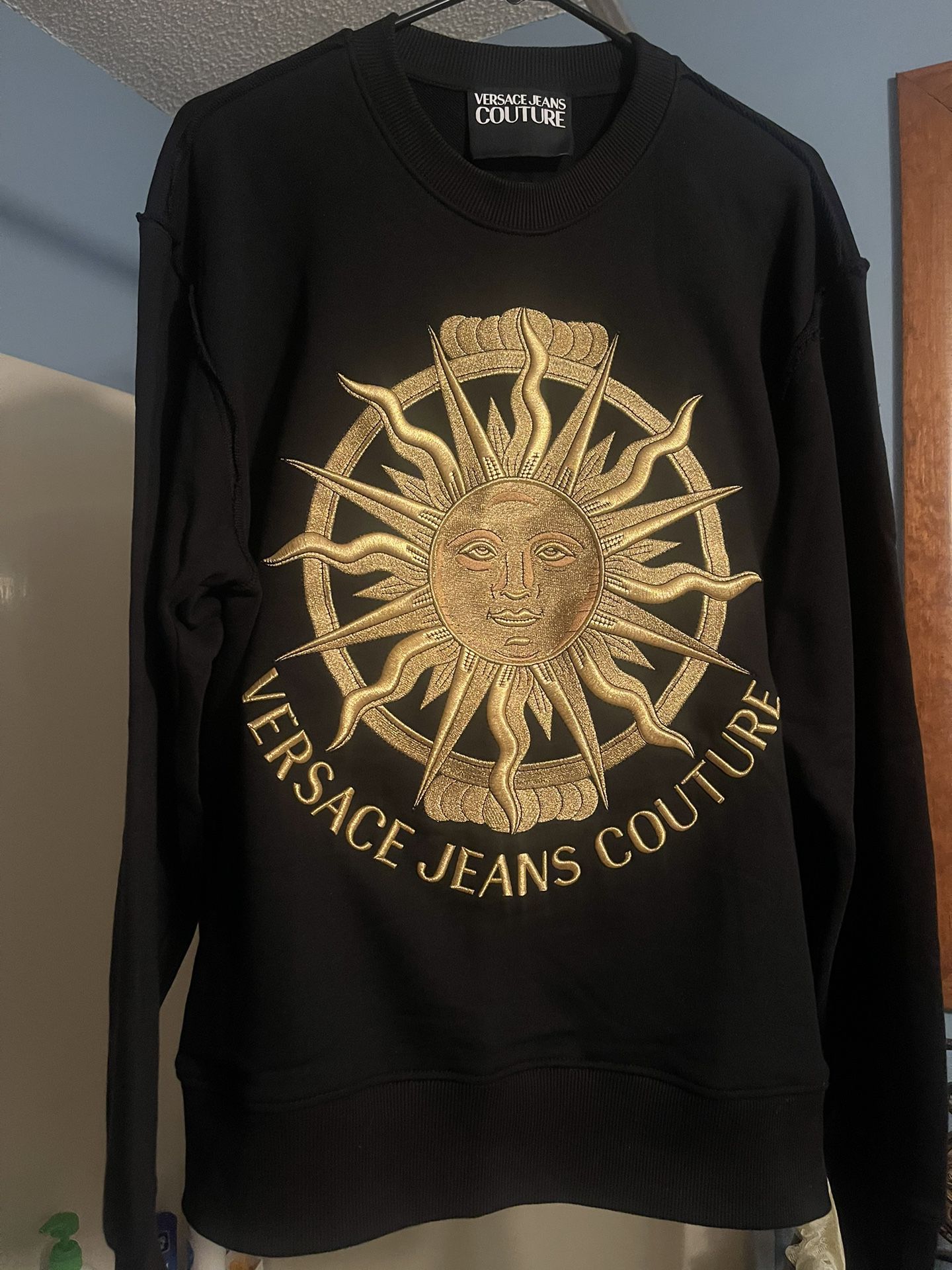 Versace Sun Embroidered sweatshirt XL + bag