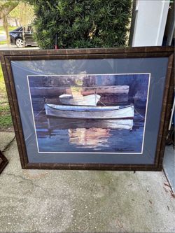 F Poch Romeu  LARGE HUGE FRAMED ART