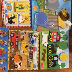 Melissa And Doug Puzzles  5 Sets 