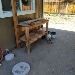 Free Unfinished Planting Bench Or Work Bench