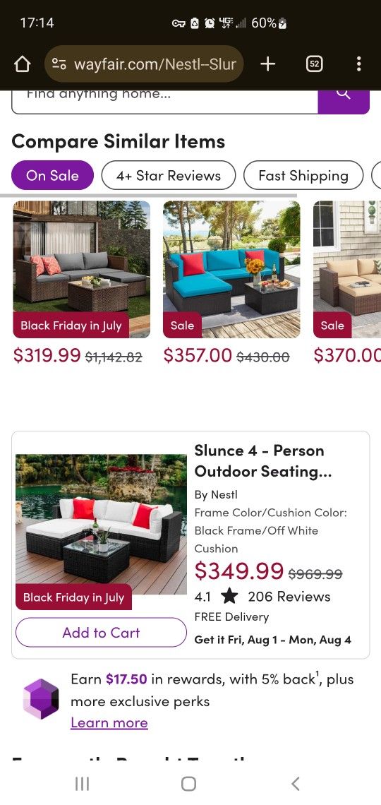 Wicker 4-Person Outdoor Seating
