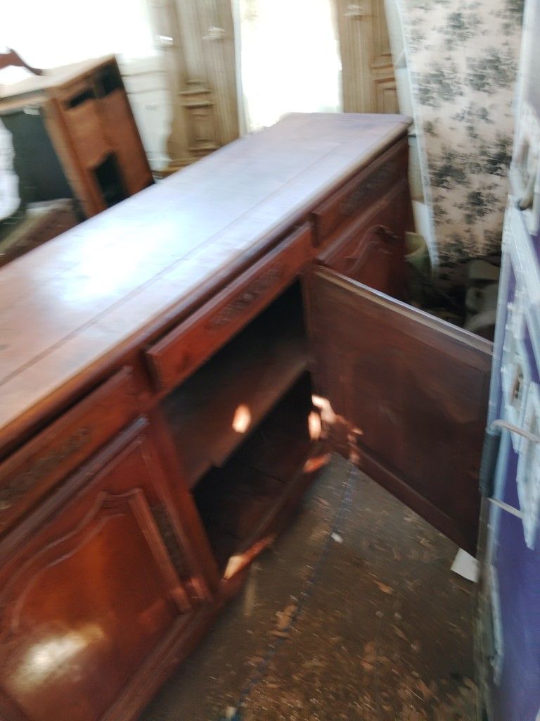 Antique Old West Looking Buffet As Is Needs A Little Love