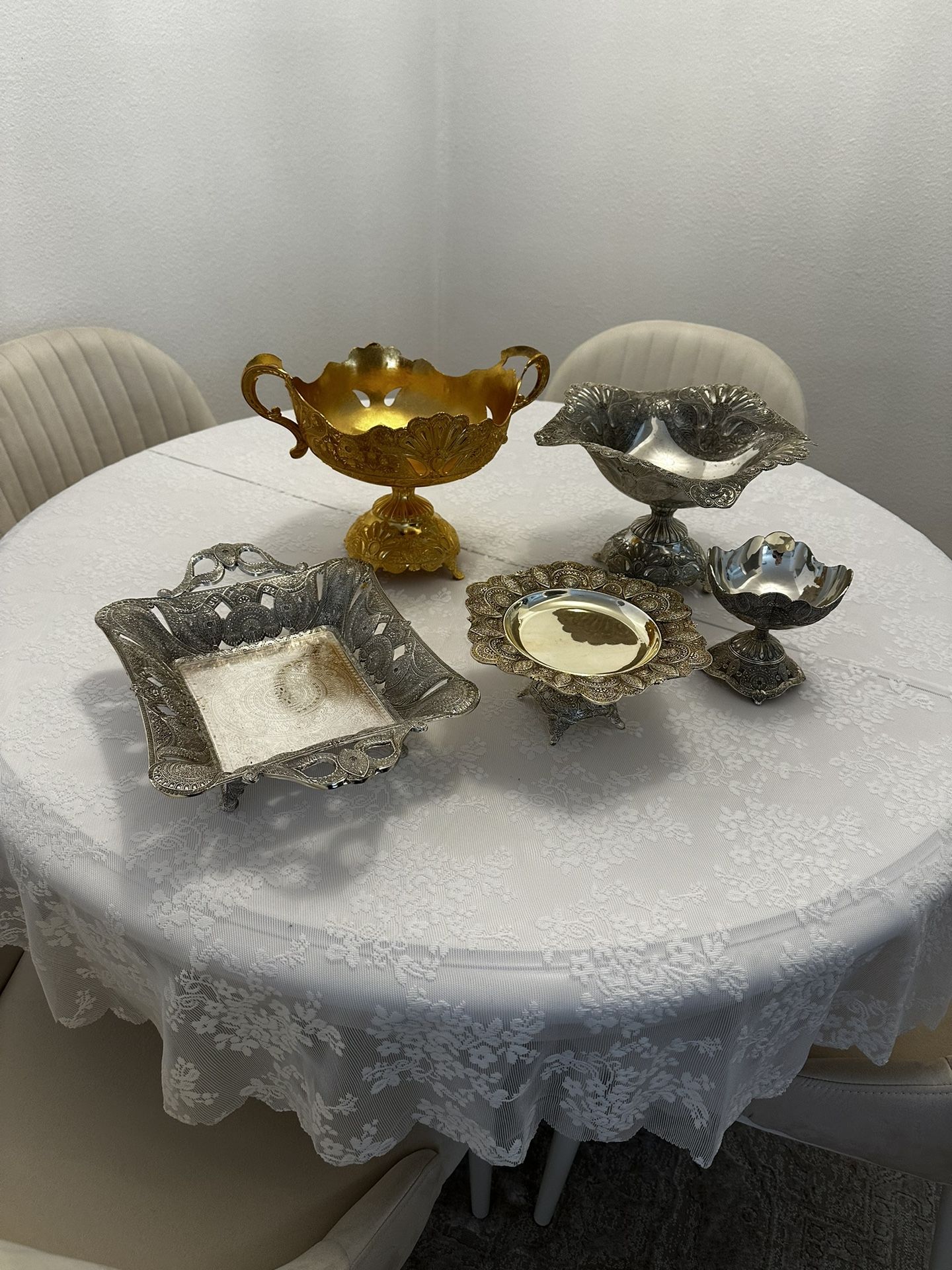 5 piece,  Silver Set