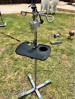 IV Pole / Medical Feeding Pump Stand with Accessory Tray