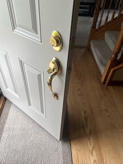 Schlage front door handle and deadbolt lock