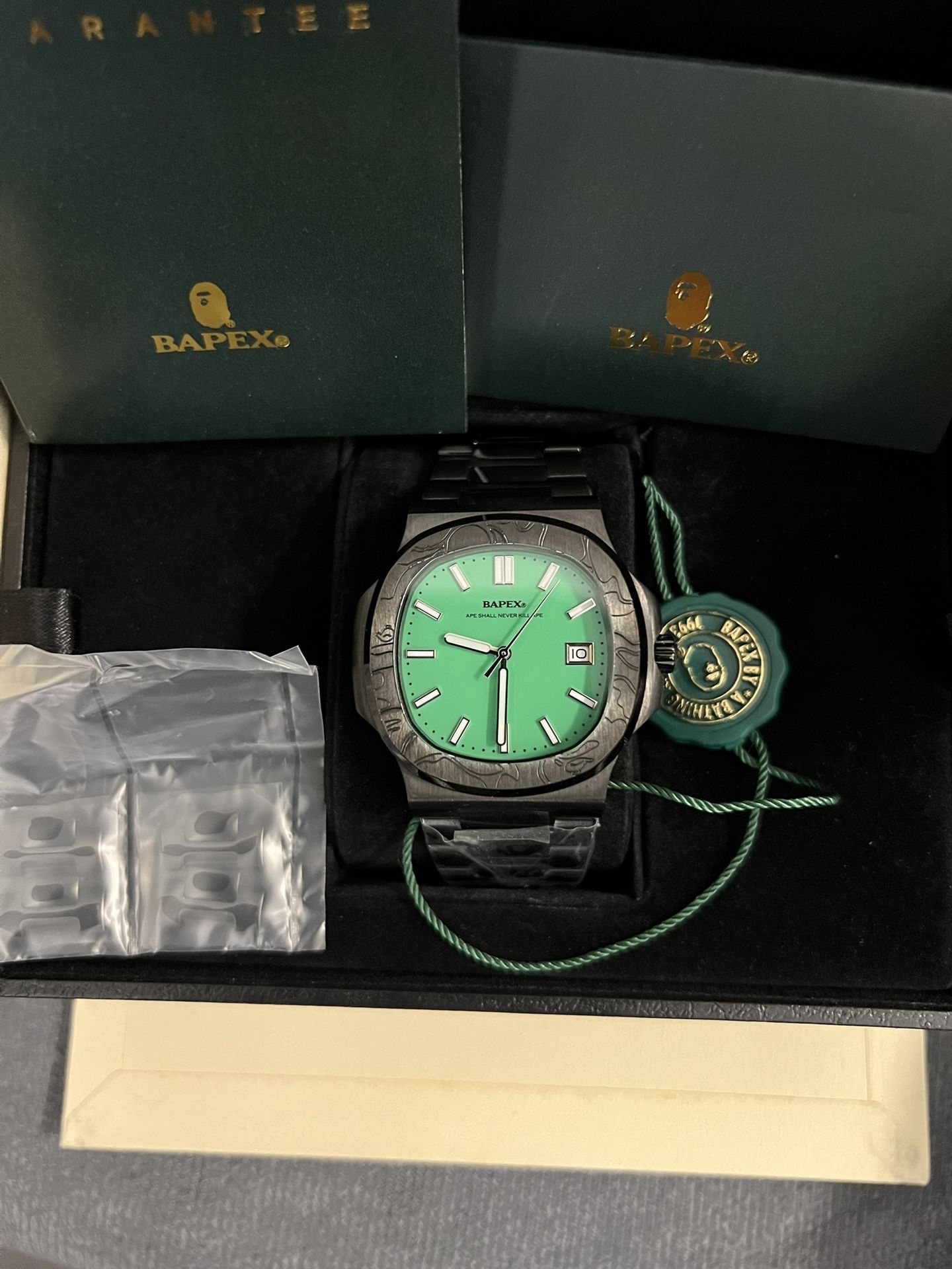 BAPE Type 10 BAPEX Watch Black (Green Face)