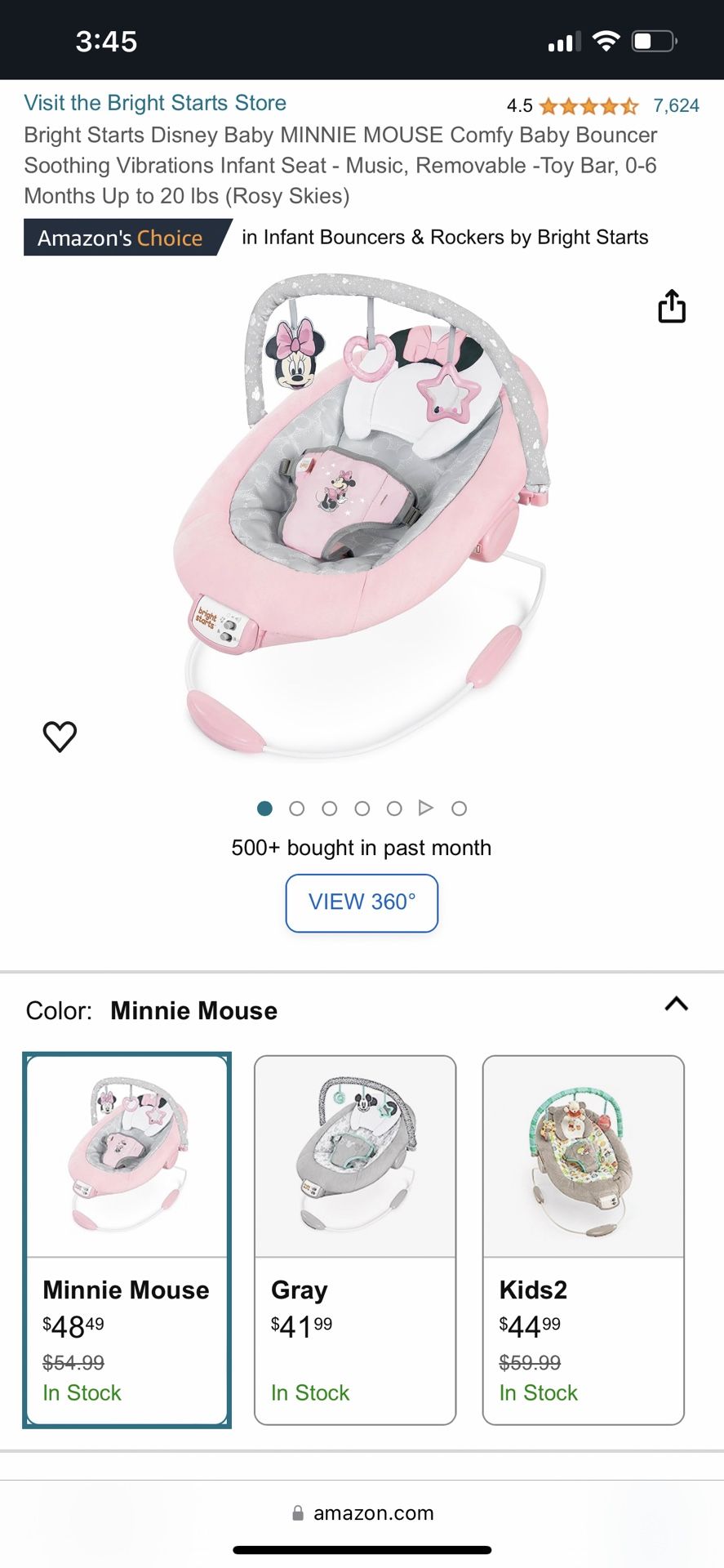 Minnie Mouse Baby Bouncer