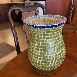Green Mosaic Vase Tall
