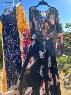 Black flower dress