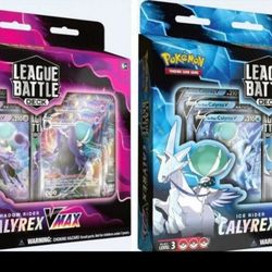 2021 Pokemon Ice & Shadow Rider Calyrex VMAX League Battle Decks tcg 2 Sets