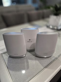 Netgear Orbi RBR750 Wi-Fi 6 (AX4200) tri-band mesh router(3-pack)- White