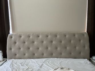 King Size Bed Frame Headboard and Footboard Classic Beige