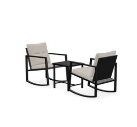 3-Piece Outdoor Rocking Chair Bistro Set