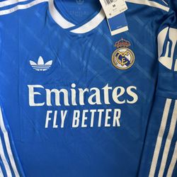 adidas Real Madrid 25/26 Long Sleeve Third Jersey Men's